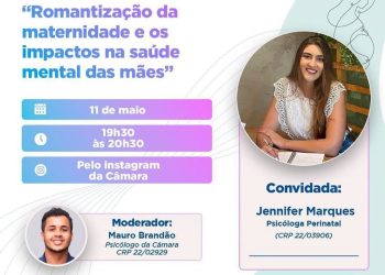 Câmara discute romantização da maternidade em live nesta quinta-feira, 11