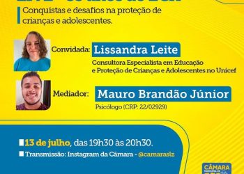 Câmara realiza live para celebrar 33 anos do Estatuto da Criança e do Adolescente