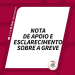 Nota de apoio e esclarecimentos sobre a greve dos docentes