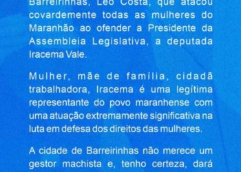 Daniella e Abigail Cunha repudiam ataque de Léo Costa à Iracema Vale