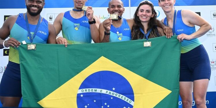 Brasil brilha na Copa do Mundo de Remo Paralímpico e conquista dois ouros e um bronze na Itália