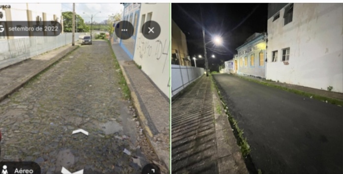 Rua histórica de São Luís ganha asfalto e provoca debate sobre preservação do Centro Histórico
